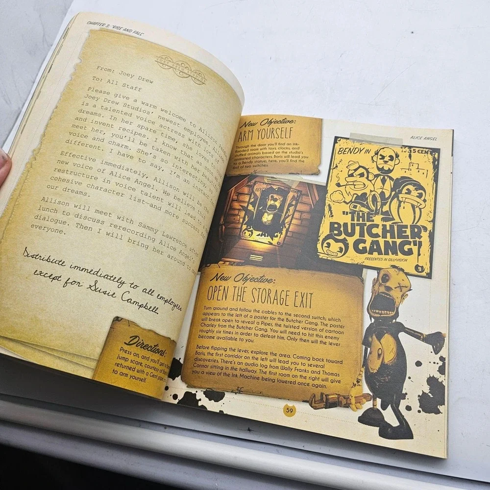 Bendy And The Ink Machine Joey Drew Studios Employee Handbook Guide Strategy